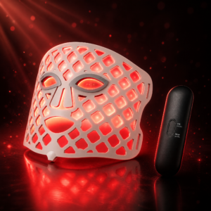 EYCO Wireless Silicone LED Face Mask - Red Light Therapy Mask with Rechargeable Controller for At-Home Skincare
