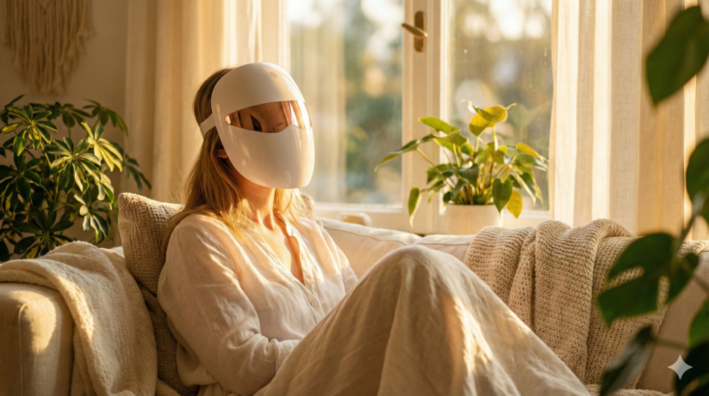 Light therapy face mask